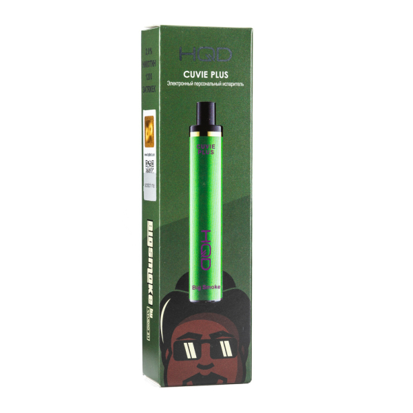 Одноразовая электронная сигарета HQD Cuvie Plus Big smoke 1200 затяжек в Красноярске