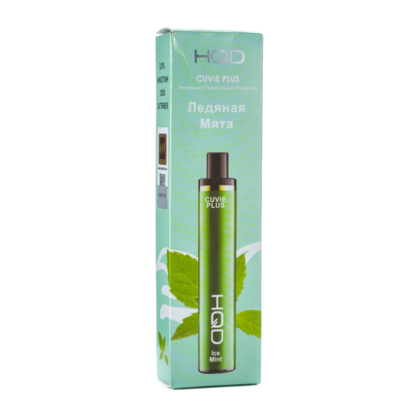 Одноразовая электронная сигарета HQD Cuvie Plus Ice Mint (Ледяная Мята) 1200 затяжек в Красноярске