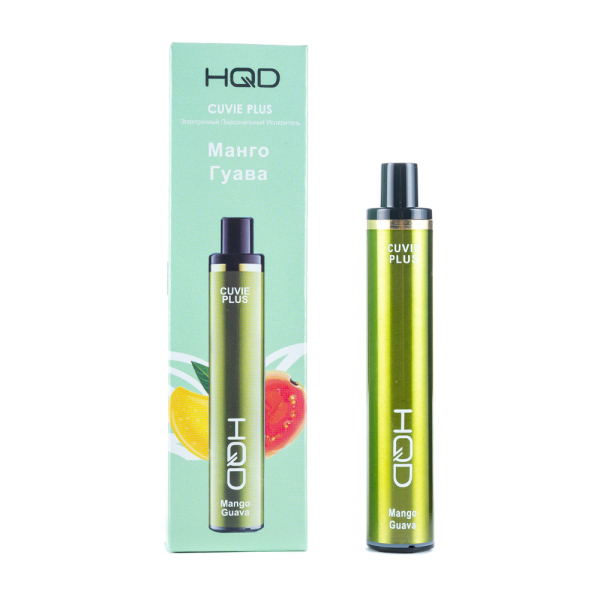 Одноразовая электронная сигарета HQD Cuvie Plus Mango Guava (Манго Гуава) 1200 затяжек в Красноярске