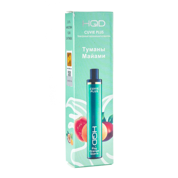 Одноразовая электронная сигарета HQD Cuvie Plus Orange Guava (Туман Майами) 1200 затяжек в Красноярске
