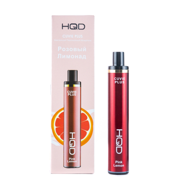 Одноразовая электронная сигарета HQD Cuvie Plus Pink Lemon (Розовый Лимонад) 1200 затяжек в Красноярске