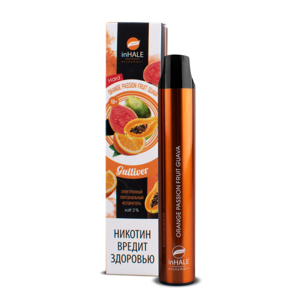 inHale Guliver Hard Orange Passion Fruit Guava (Апельсин Маракуйя Гуава) 1500 затяжек в Красноярске