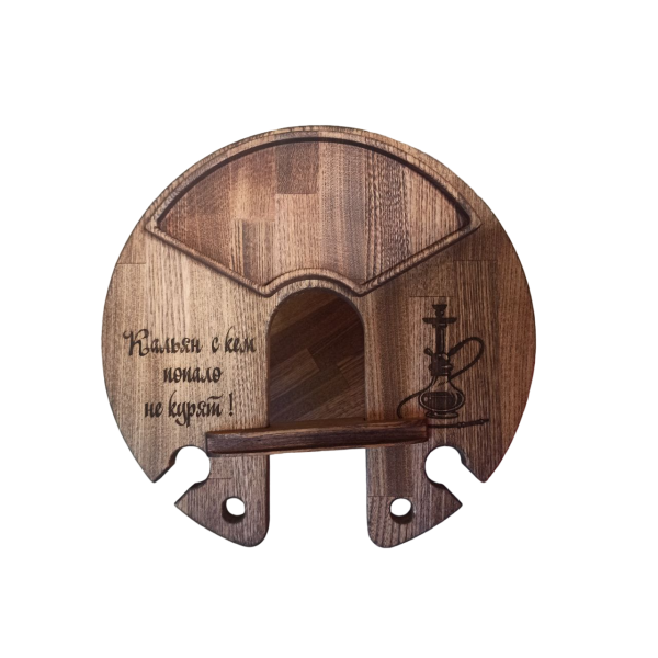 ХукаСтол Фрейм (Кальян с прохожими не курят) (Коричневый, Бук) для кальяна в Красноярске