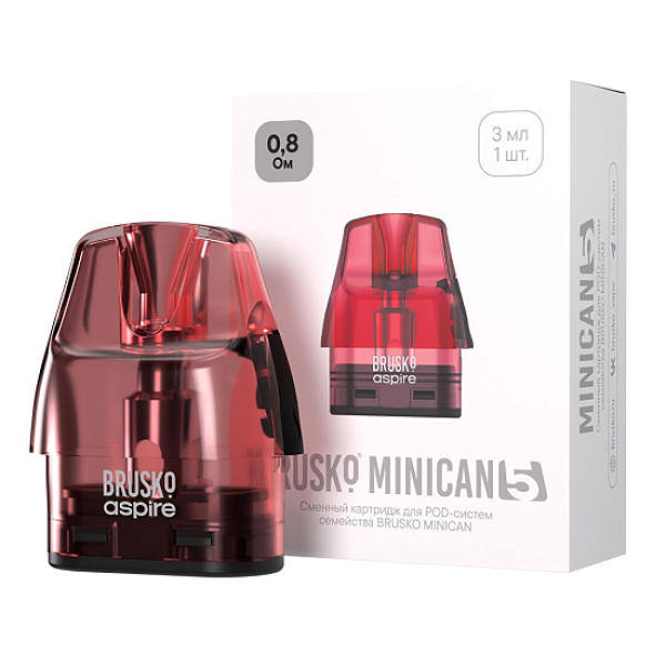 Картридж Brusko Minican 5 3 Мл 08 Ом Красный Red Упак. 1 Шт. в Красноярске