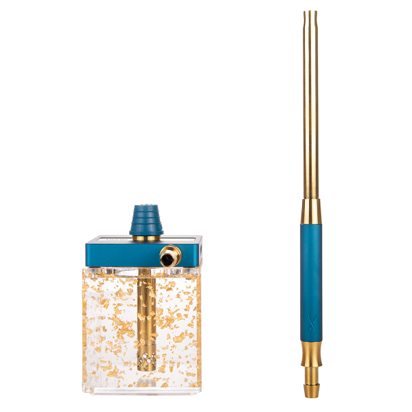 Кальян Hoob Subatom Marine Blue X Gold | Cube Mini Gold в Красноярске