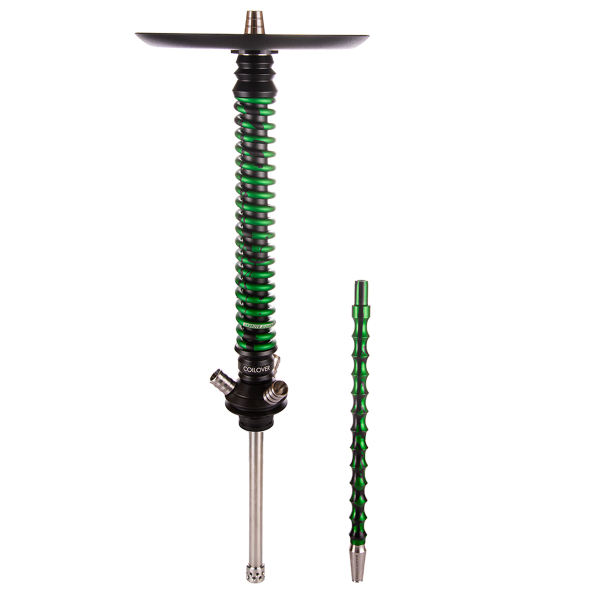 Кальян Mamay Customs Coilover Большой  Черный Зелёный Сплеш в Красноярске