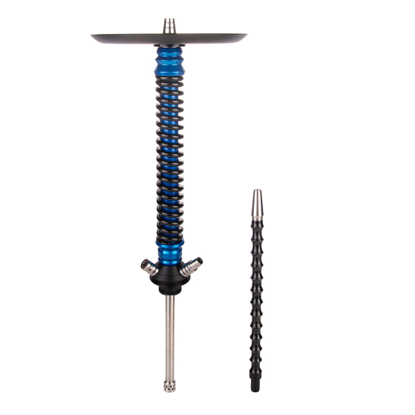 Кальян Mamay Customs Coilover Большой  Голубой Лак Чёрный в Красноярске