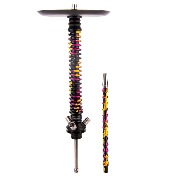 Кальян Mamay Customs Coilover Большой   Чёрный Пурпурный/золотой Камуфляж в Красноярске