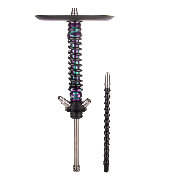 Кальян Mamay Customs Coilover Mini  Фиолетово Бирюзовый Сплеш Чёрный в Красноярске