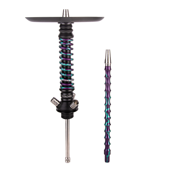 Кальян Mamay Customs Coilover Mini  Чёрный Фиолетовый/бирюзовый Сплеш в Красноярске