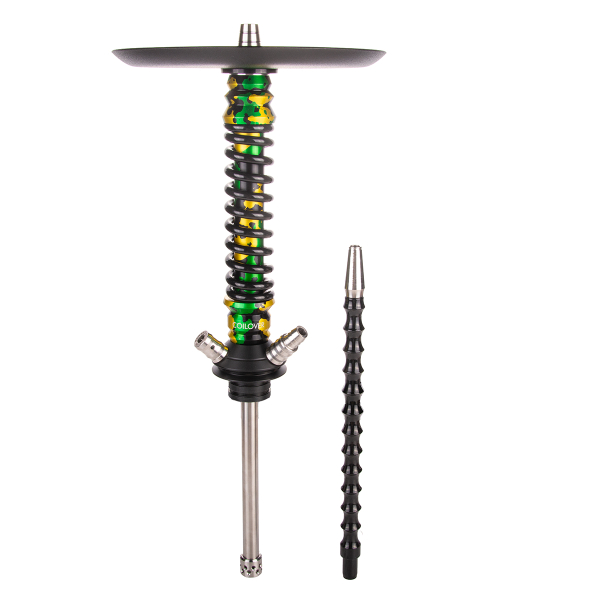 Кальян Mamay Customs Coilover Mini   Зелёный/золотой Камуфляж Черный в Красноярске