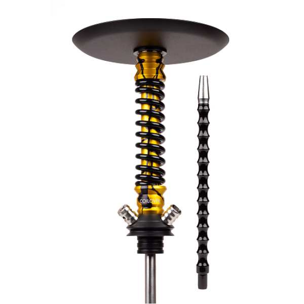 Кальян Mamay Customs Coilovers Mini Anod Gold Splash Черный Глянец в Красноярске