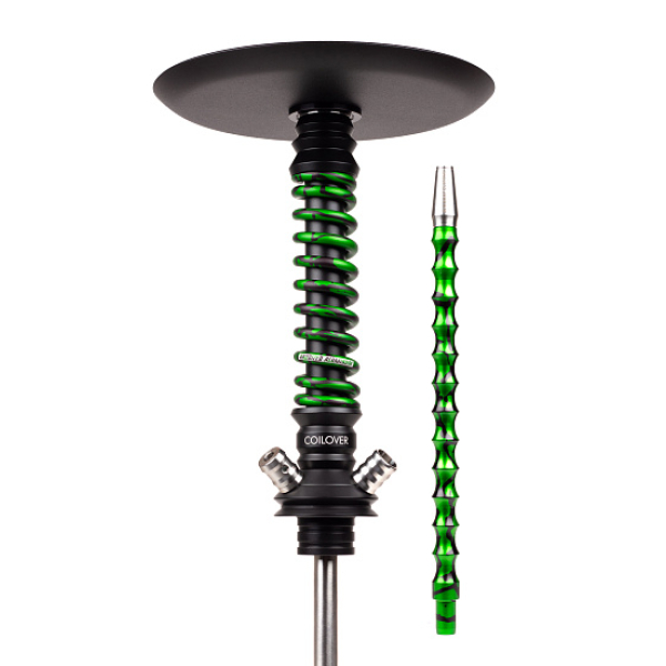 Кальян Mamay Customs Coilovers Mini Anod Черный Матовый Green Splash в Красноярске