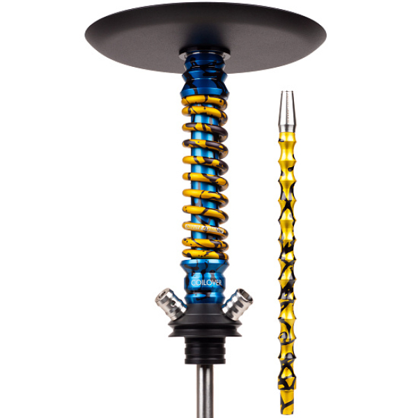 Кальян Mamay Customs Coilovers Mini Special Anod Blue Splash Gold в Красноярске