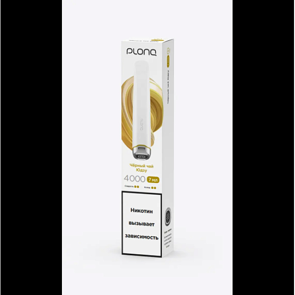 Электронка Plonq Plus Pro 4000 Черный Чай Юдзу 4000 затяжек в Красноярске